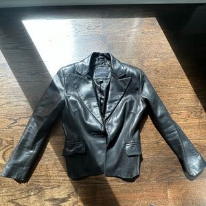 Banana Republic Leather Blazer Jacket